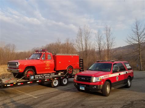 Squad 51 Rescue Truck Makes Emergency Stop In Danbury
