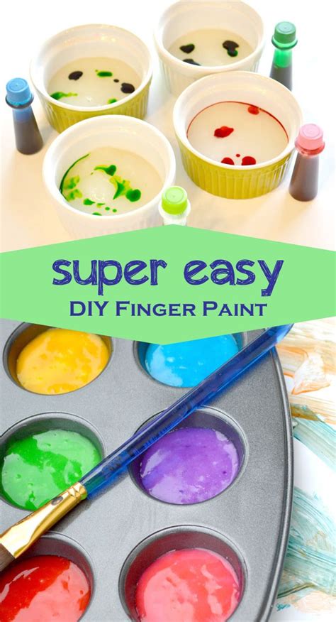 Easy Homemade Finger Paint Homemade Paint Finger Painting Crafts