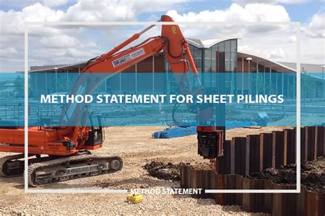 Method Statement For Sheet Piling Sheet Piles Installation Procedure
