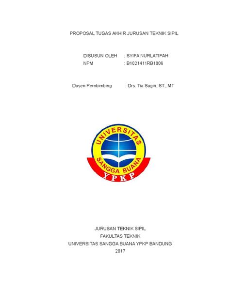 Salah satu contoh bangunannya adalah bendungan katulampa yang terletak di bogor, jawa barat. Contoh Proposal Tugas Akhir Teknik Sipil - Berbagi Contoh ...