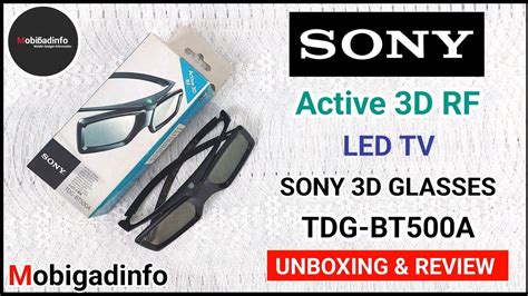 Sony Active Rf 3d Glasses 👓 Unboxing And Review Sony Led Tv 3d Glasses Tg Bt500a Full Demo