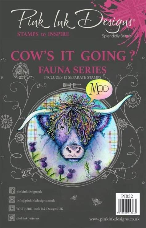 Pink Ink Designs A5 Clear Stamp Set Fauna Series Cows It Going