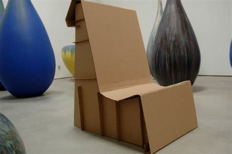 Lightweight and sturdy, each chair weighs only 15 lbs., but can hold up to 530 lbs. Jake Glading-Industrial Design: Cardboard Chair
