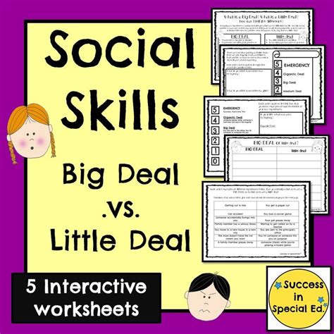 Social Skills Identifying Big Deal Vs Little Deal Interactive