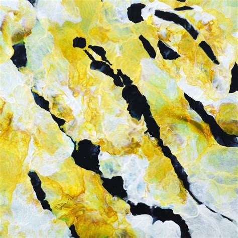 Yellow Abstract Art Original Painting Modern Wall Art Acrylic On Yupo
