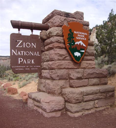 Zion National Park Sign Kane County Utah The East Entra Flickr