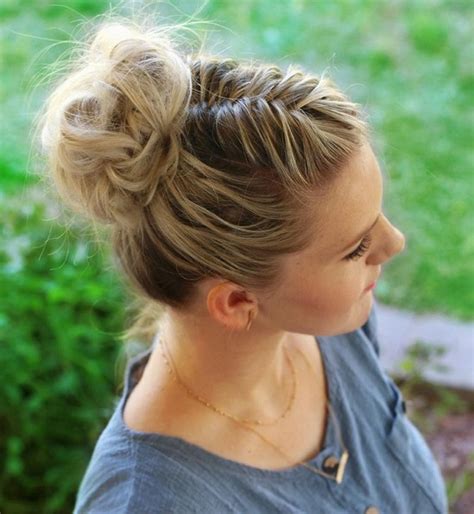 The traditional braids and french twists might be reserved to those with longer locks. 27 Trendy Updos for Medium Length Hair: Updo Hairstyle ...