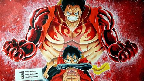 One Piece Luffy Gear 4 Realtime Drawing Youtube