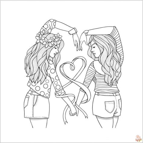 Coloriage Bff Des Dessins à Imprimer Pour Exprimer Votre Amitié