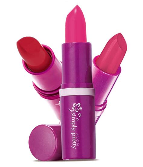 Avon Simply Pretty Lipsticks Bold And Beautiful Combo Set Of 3 4g