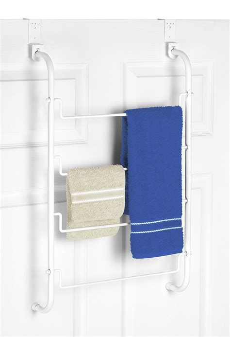 The bars can get a little out of balance so be sure to stretch the towel out a. Home (With images) | Towel rack, White towels, Whitmor