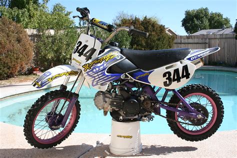 By senge graphics inc, compatible with kawasaki. 2006 KLX110 Custom Painted Two Bros