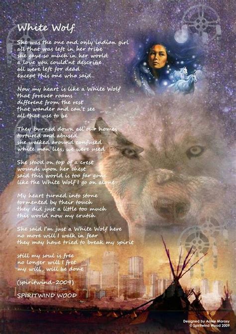 White Wolf Poem Native American Poems Native American Spirituality