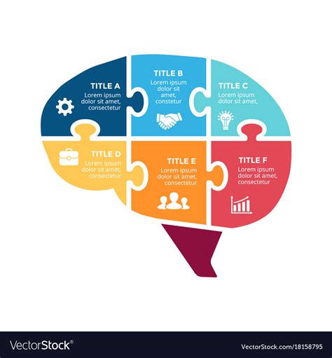 Brain Infographic Template For Human Head Vector Image