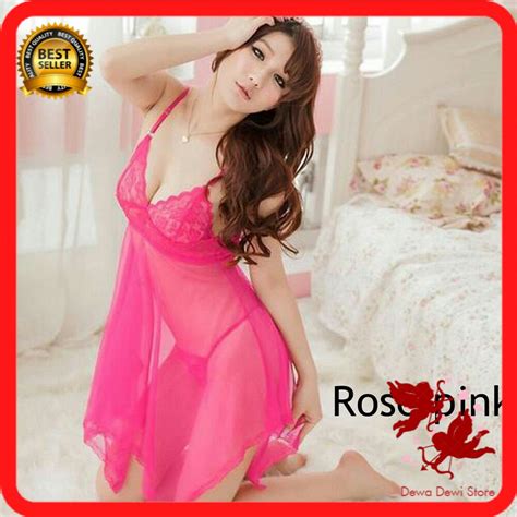 Jual Lingerie Baju Tidur Rose Sexy Super Transparan Dewa Dewi Store