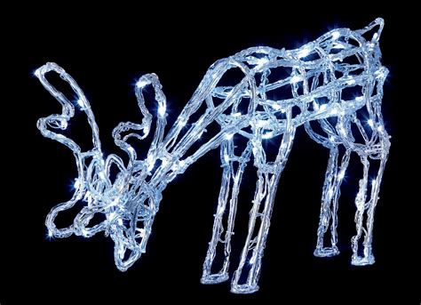 Great for outdoor home and business decor. Acrylic Reindeer Garden Decoration 90 LED lights Outdoor ...