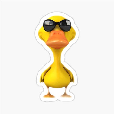 Duck Wearing Sunglasses Sticker For Sale By Rexellaaa Redbubble