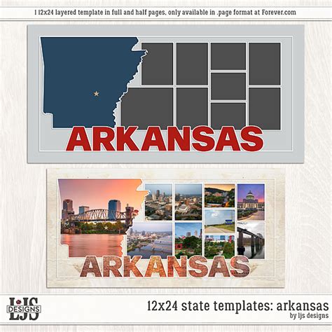 12x24 State Templates Arkansas Digital Art