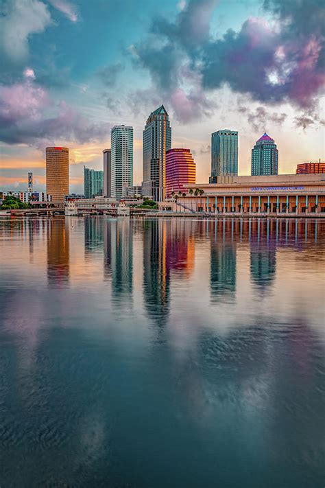 Colorful Skyline Of Tampa Florida At Sunrise Photograph By Gregory