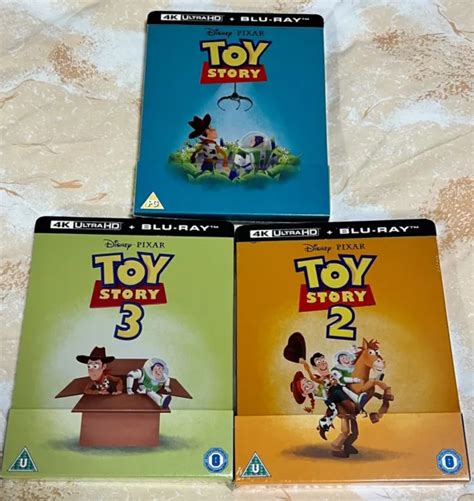 Toy Story 1 2 And 3 4k Uhd Blu Ray Steelbooks New And Sealed Eur 10849