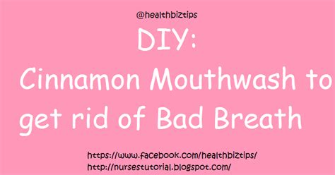 diy cinnamon mouthwash to get rid of bad breath