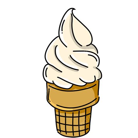 Vanilla Flavored Ice Cream Cone Ice Cream Cone Clipart Ice Cream