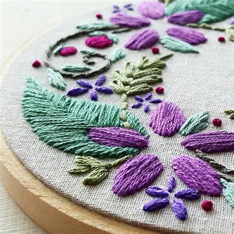 Today, just a quick little freebie for you! Floral Wreath Beginner Embroidery Pattern (PDF) - Jessica ...