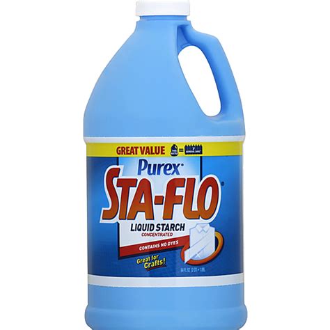 Purex Sta Flo Concentrated Liquid Starch 64 Fl Oz Plastic Jug