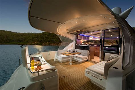 Riviera Sport Yacht Aft Deck Yacht Interior Design Yacht Design Luxury Yachts