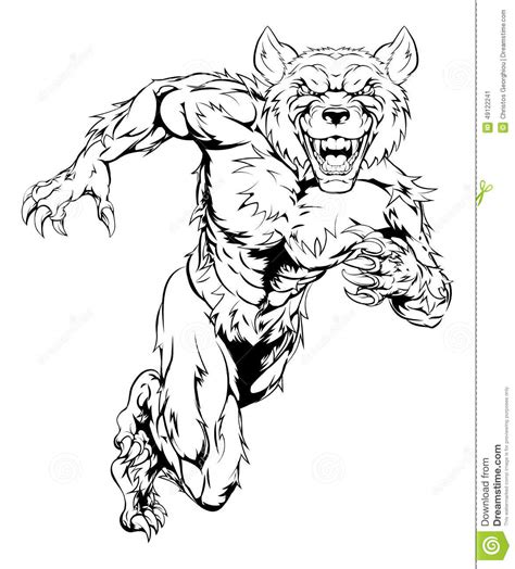 Werewolf Mascot Esport Logo Design Vector Illustration 179935580