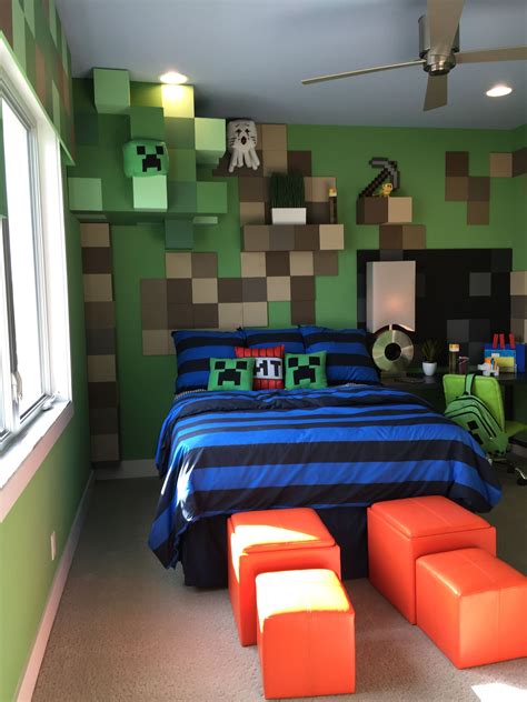 Great Minecraft Styled Room Minecraft Bedroom Decor