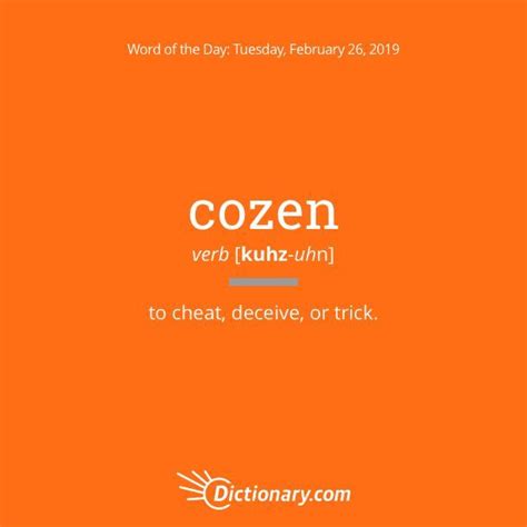 Word Of The Day Cozen Uncommon Words Vocabulary
