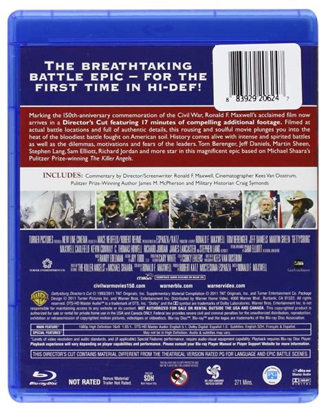 Gettysburg Director S Cut Blu Ray Tom Berenger NEW 883929206247 EBay