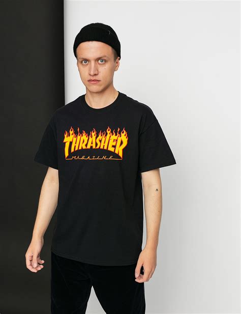 Camiseta Thrasher Flame Logo Preta Loja De Roupas Streetwear Hip Hop