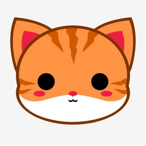 Cute Cat Head Clipart Vector Cute Ginger Cat Head Cat Clipart Cat
