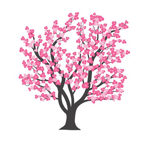 Cherry Blossom Tree In Vector Illustration 537161 Vector