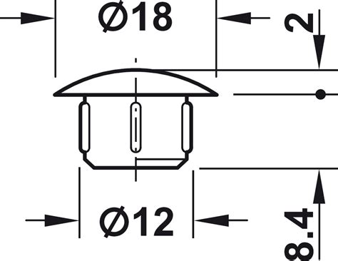 Afdekkap Kunststof Voor Blind Boorgat Ø 12 Mm HÄfele