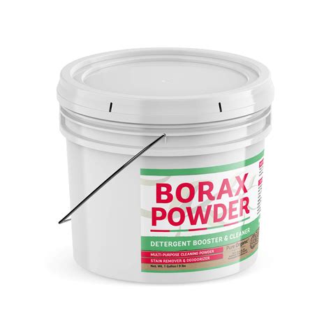 Borax Powder 1 Gallon 9 Lbs By Pure Organic Ingredients Resealable Bucket Multi Purpose