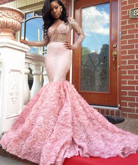 Beautiful Gold Glitter Pink Floral Mermaid Prom Dress Altered With