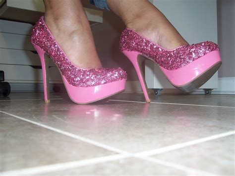 Bellacreationz Pink Sparkly Heels