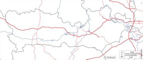 伯克郡 免费地图 免费的空白地图 免费的轮廓地图 免费基地地图 边界 水文学 道路 白