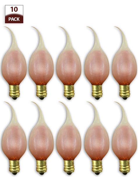 Country Style Silicon Dipped Light Bulb Amber 7 Watt C7 E 12 130v