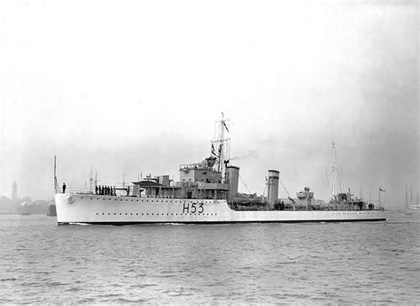 Hms Dainty H53 British D Class Destroyer Of The Royal Navy Built In
