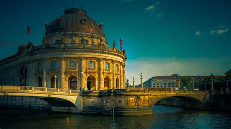 Berlin Museum Bridge Building Germany River Hd Travel