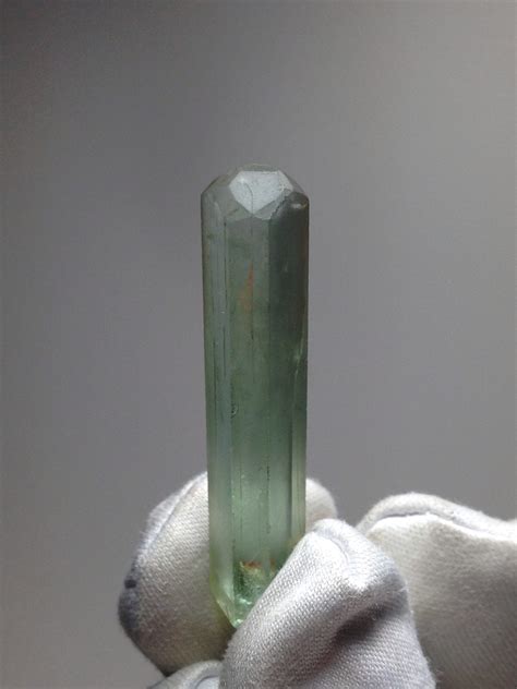 Green Aquamarine Crystal W Amazing Termination From Rare Locality Of
