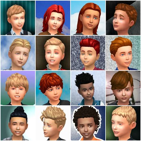 Love4sims4 Sims Hair Sims 4 Boy Hairstyles