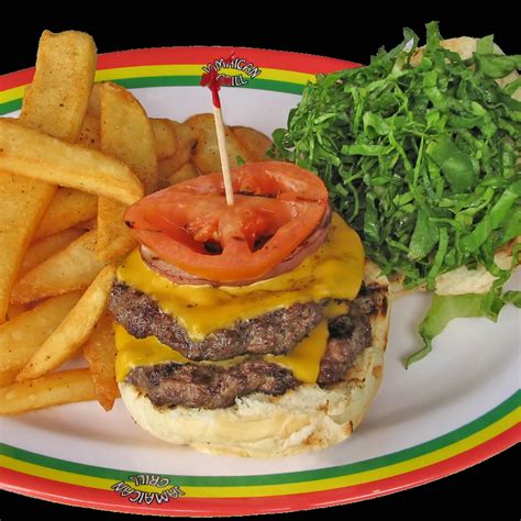 To keep the avocado in. Burgers - Jamaican Grill