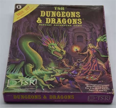 Dungeons And Dragons Basic Set 1 Rare Purple Box 1101 Winsert 1st Print