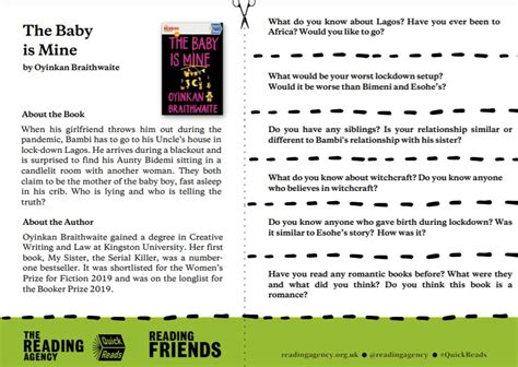 Reading Friends Quick Reads 2021 Discussion Guides Reading Friends