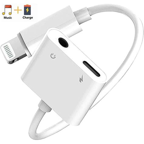 Apple Mfi Certified Lightning To 35 Mm Headphone Adapter Dual Ports